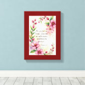 Romans 12:12 Custom Bible Verse Leinwanddruck (Insitu (Holzboden))