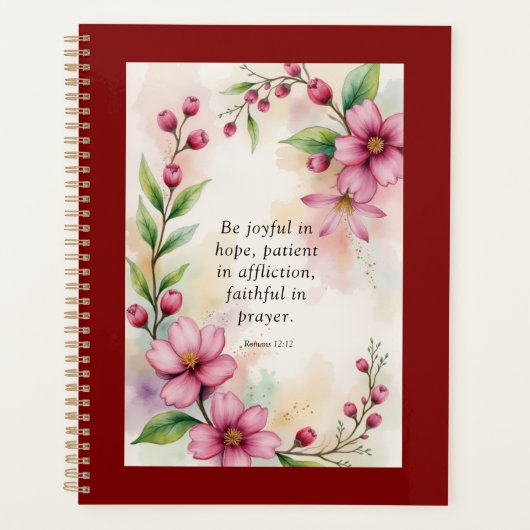 Romans 12:12 Custom Bible Verse Planer (Vorderseite)