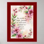 Romans 12:12 Custom Bible Verse Poster (Vorne)