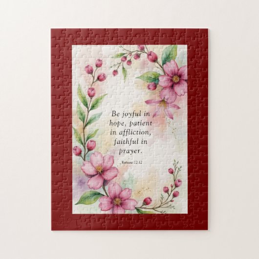 Romans 12:12 Custom Bible Verse Puzzle (Vertikal)