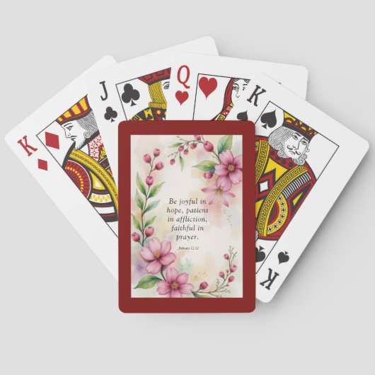 Romans 12:12 Custom Bible Verse Spielkarten (Rückseite)