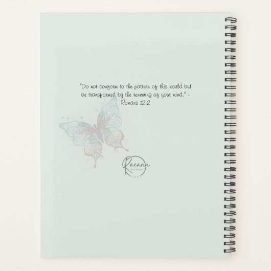 Romans 12:2 Be Transformed Weekly/Monthly Planner Planer (Rückseite)