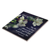 Romans 15:13 God of Hope White Flowers Fliese (Seite)