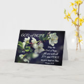 Romans 15:13 God of Hope White Flowers Karte (Gelbe Blume)
