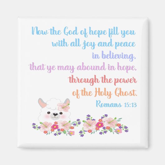 Romans 15 Bibelverse Design Magnet (Vorne)