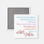 Romans 15 Bible Verse Design Magnet (Vorderseite/Rückseite)