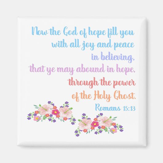 Romans 15 Bible Verse Design Magnet (Vorne)