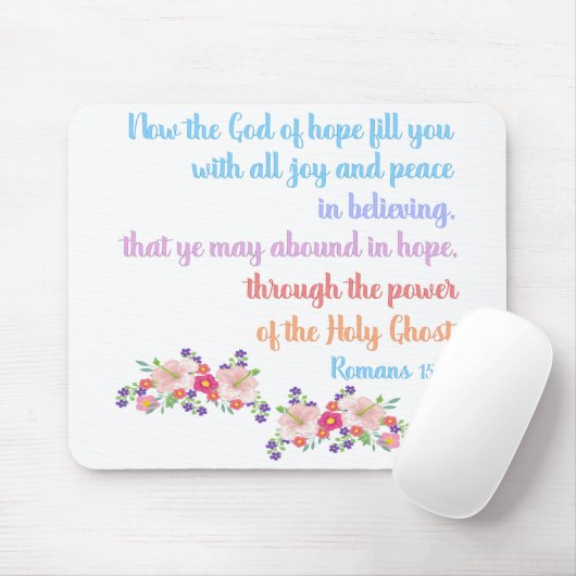 Romans 15 Bible Verse Design Mousepad (Mit Mouse)