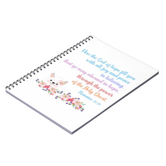 Romans 15 Bible Verse Design Notizblock (Linke Seite)