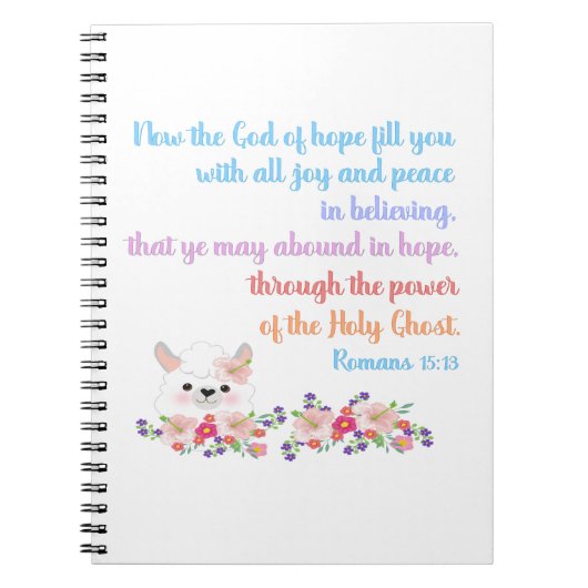 Romans 15 Bible Verse Design Notizblock (Vorderseite)