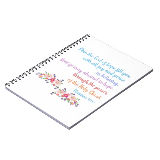 Romans 15 Bible Verse Design Notizblock (Linke Seite)