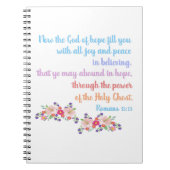 Romans 15 Bible Verse Design Notizblock (Vorderseite)