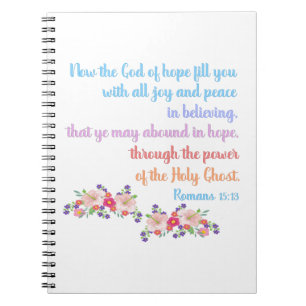 Romans 15 Bible Verse Design Notizblock