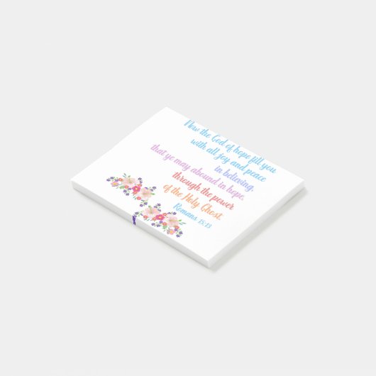 Romans 15 Bible Verse Design Post-it Klebezettel (angewinkelt)