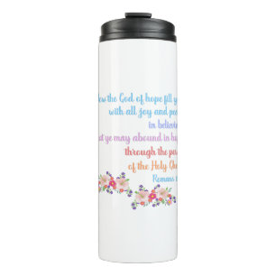Romans 15 Bible Verse Design Thermosbecher