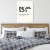 Romans 5:3 Minimalist Christian Canvas Wall Art Leinwanddruck (Insitu (Schlafzimmer))
