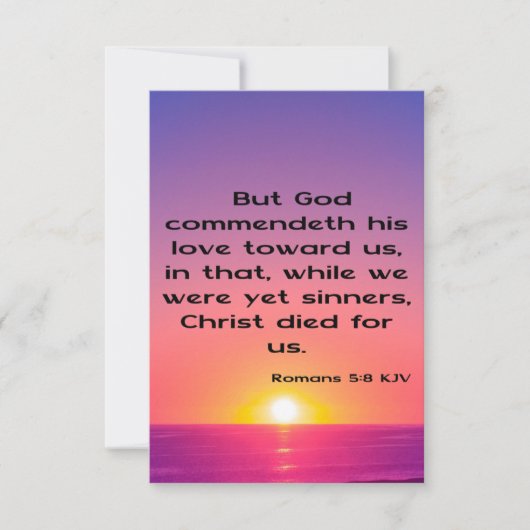 Romans 5:8 KJV Bible Scripting Pic Greeting Card Karte (Vorderseite)