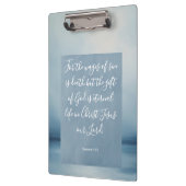 Romans 6:23 Bible Verse Image Spiral Notebook Klemmbrett (Links)
