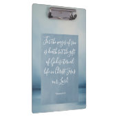 Romans 6:23 Bible Verse Image Spiral Notebook Klemmbrett (Rechts)