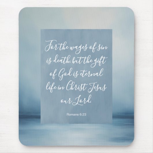 Romans 6:23 Bible Verse Image Spiral Notebook Mousepad (Vorne)