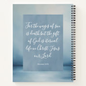 Romans 6:23 Bible Verse Image Spiral Notebook Notizblock (Rückseite)