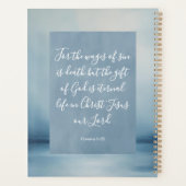 Romans 6:23 Bible Verse Image Spiral Notebook Planer (Rückseite)
