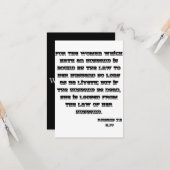 Romans 7:2 KJV Bible Scripting Grußkarte Karte (Vorderseite/Rückseite Beispiel)