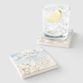 Romans 8:28 All things God works for the good Steinuntersetzer (Seitenansicht)