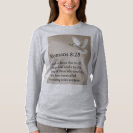 Romans 8:28 Bibelvers Frauen Langarmshirt T-Shirt