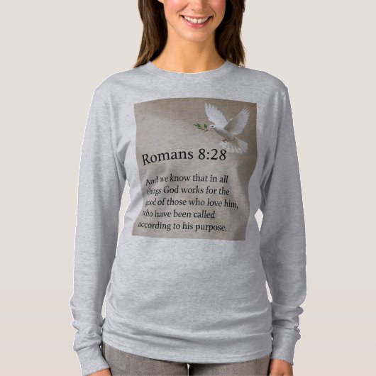Romans 8:28 Bible Verse Women's Long Sleeve Tee (Vorderseite)