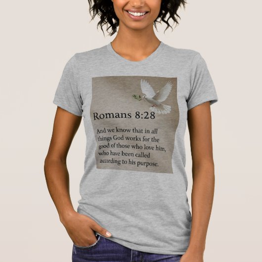 Romans 8:28 Bible Verse Women's Tee Shirt (Vorderseite)
