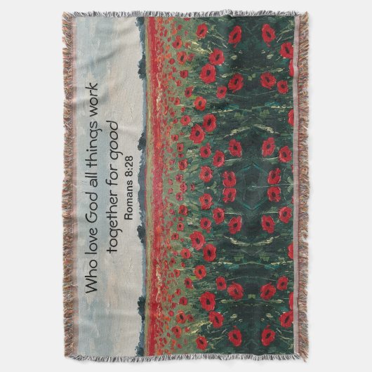 Romans 8:28 Christian Throw Blanket Decke (Vorderseite Vertikal)