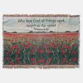 Romans 8:28 Christian Throw Blanket Decke (Vorderseite)