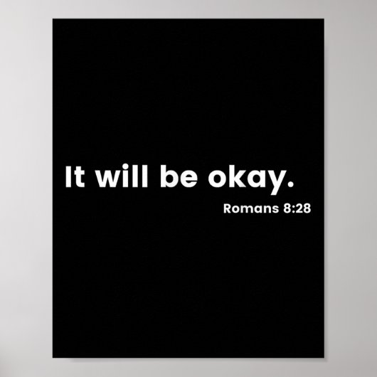 Romans 8_28 Motivational Christian Bible Verse Mes Poster (Vorne)