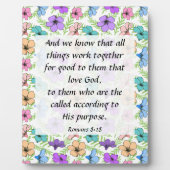 Romans 8:28 Plaque Fotoplatte (Vorderseite)