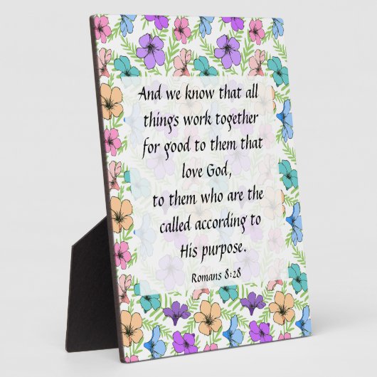 Romans 8:28 Plaque Fotoplatte (Seite)