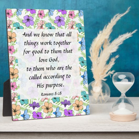 Romans 8:28 Plaque Fotoplatte (Seite)