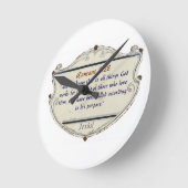 Romans 8:28 Shield Christian Wall Clock Runde Wanduhr (Winkel)