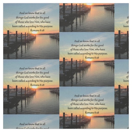 ROMANS 8:28 SONNENSET FOTO DESIGN STOFF (Muster)