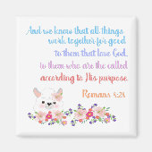 Romans 8 Bibelverse Design Magnet (Vorne)