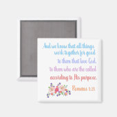 Romans 8 Bibelverse Design Magnet (Vorderseite/Rückseite)