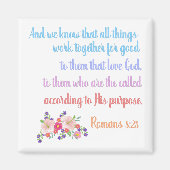 Romans 8 Bibelverse Design Magnet (Vorne)