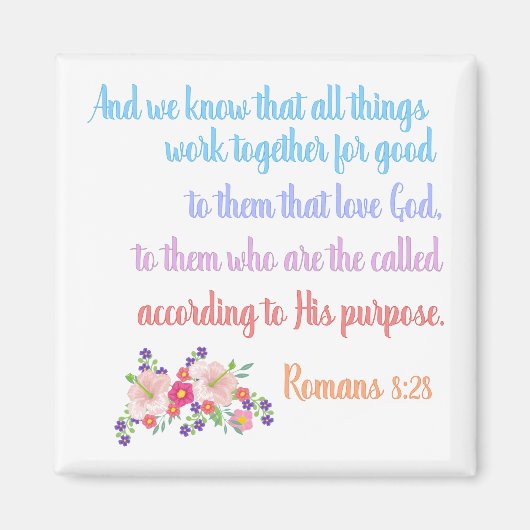 Romans 8 Bibelverse Design Magnet (Vorne)