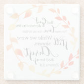 Romans Bibel Zitat Christ Faith-based Fall Wreath Glasuntersetzer (Rückseite)