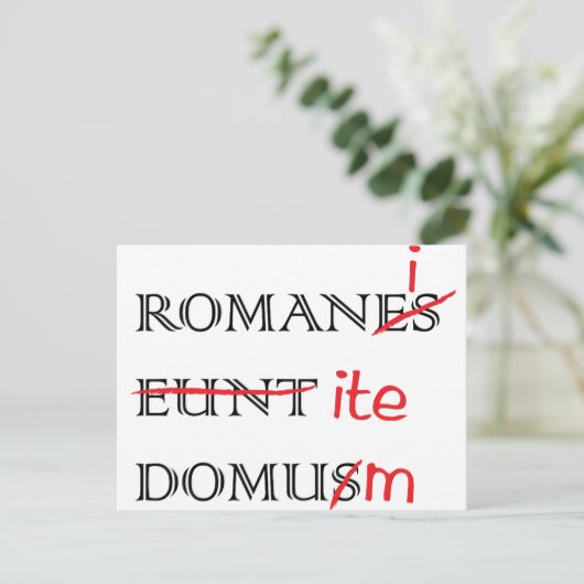Romans Go Zuhause Postkarte (Stehend Vorderseite)