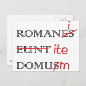 Romans Go Zuhause Postkarte (Vorne/Hinten)