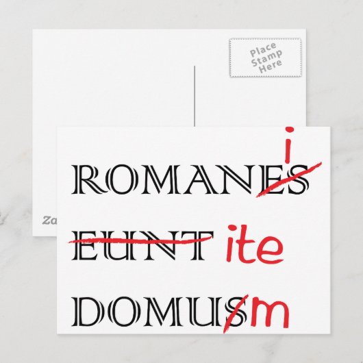 Romans Go Zuhause Postkarte (Vorne/Hinten)