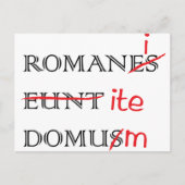 Romans Go Zuhause Postkarte (Vorderseite)