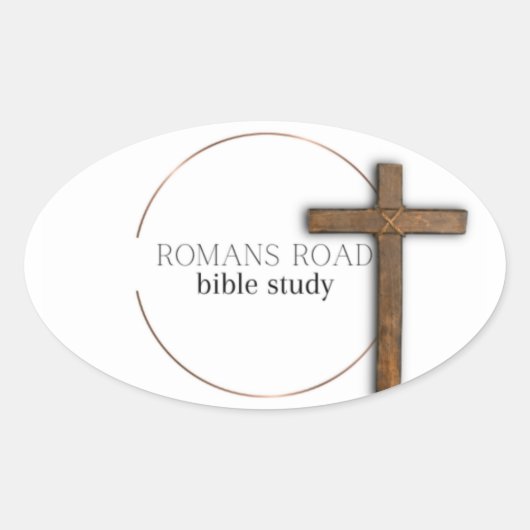 Romans Road Bible Stucker Ovaler Aufkleber (Vorderseite)