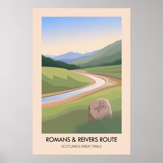 Romans und Reivers Route Schottlands Große Trails Poster (Vorne)